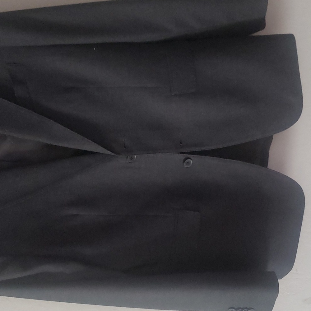 Banana Republic Modern Classic Heather Suit Jacket Blazer Charcoal Blue NWOT - Picture 9 of 17